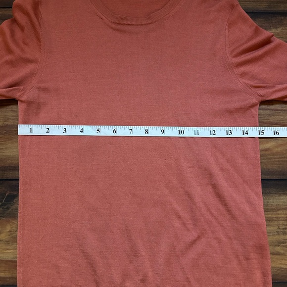Debra C Beverly Hills Rust Peach Long Sleeve Cashmere Silk Sweater Italy Small - Picture 8 of 12